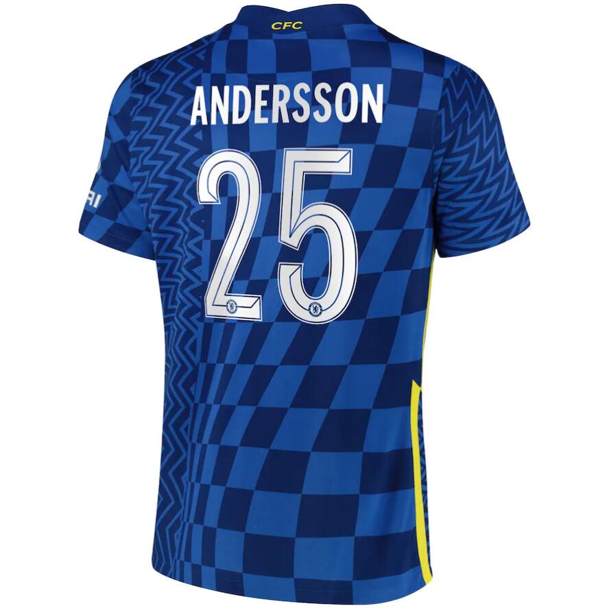 2021/22 Chelsea Cup Home Kit Soccer Jersey with Andersson 25 printing